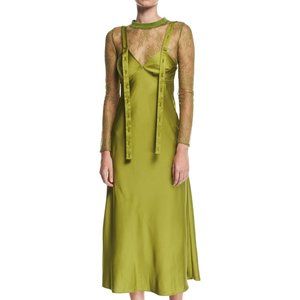 OFF-WHITE Virgil Abloh crepe-back satin dress